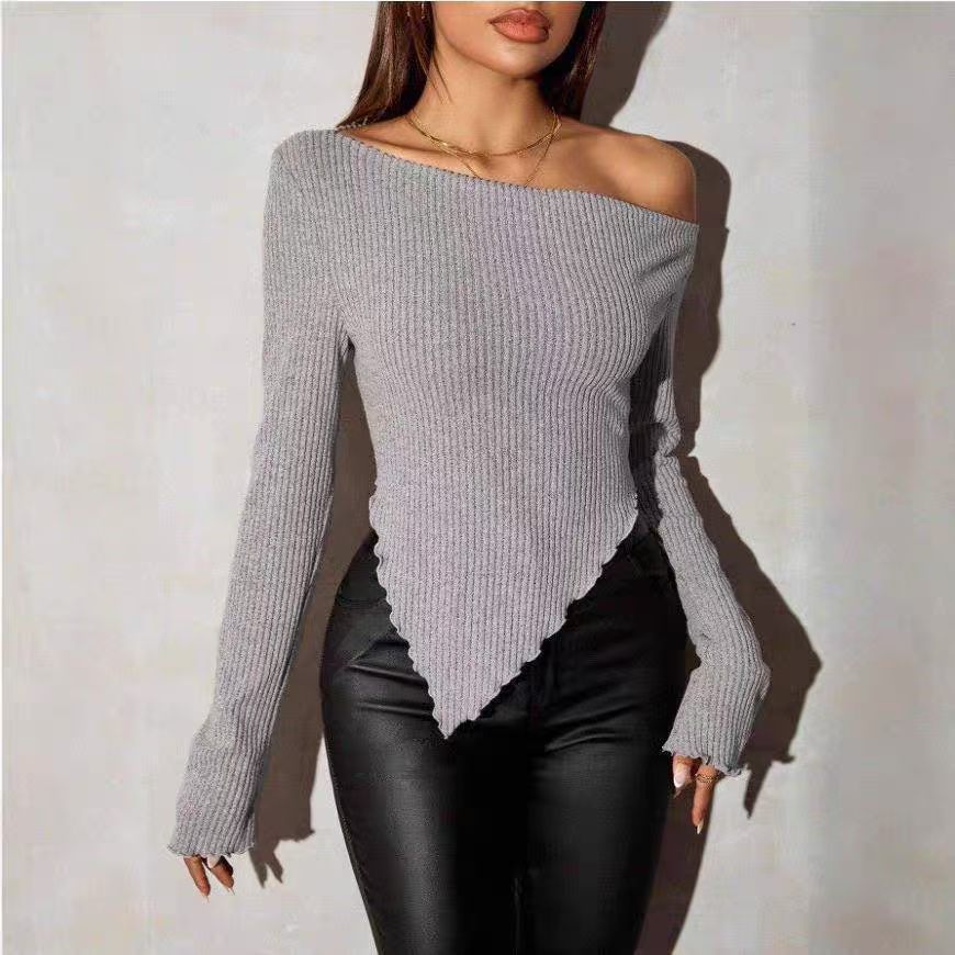 Women's knitted "hot girl" style top